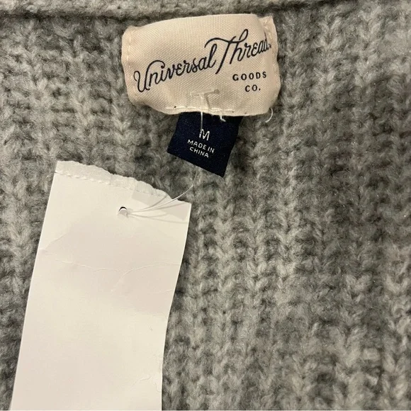 🌸NWOT UNIVERSAL THREAD OVERSIZED GREY CARDIGAN SWEATER SIZE MEDIUM🌸 - Picture 6 of 7